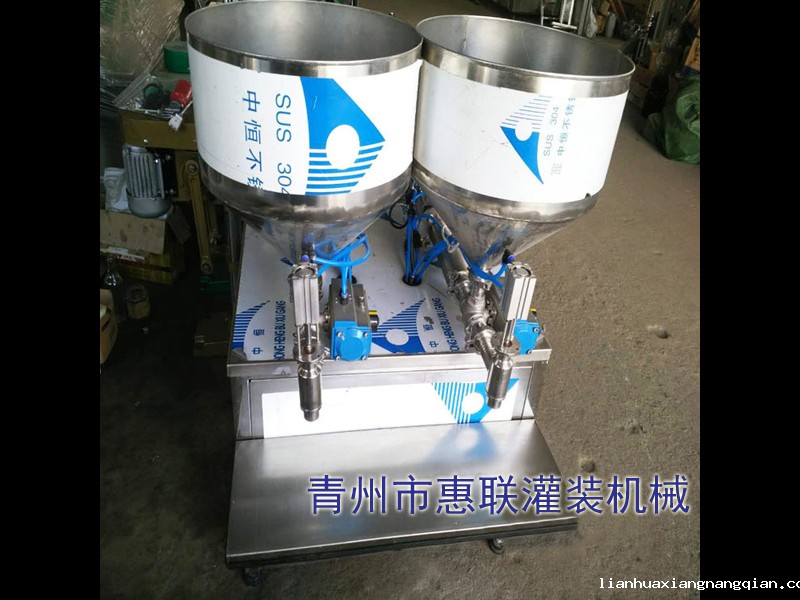 双头辣椒酱甜面酱膏体灌装机